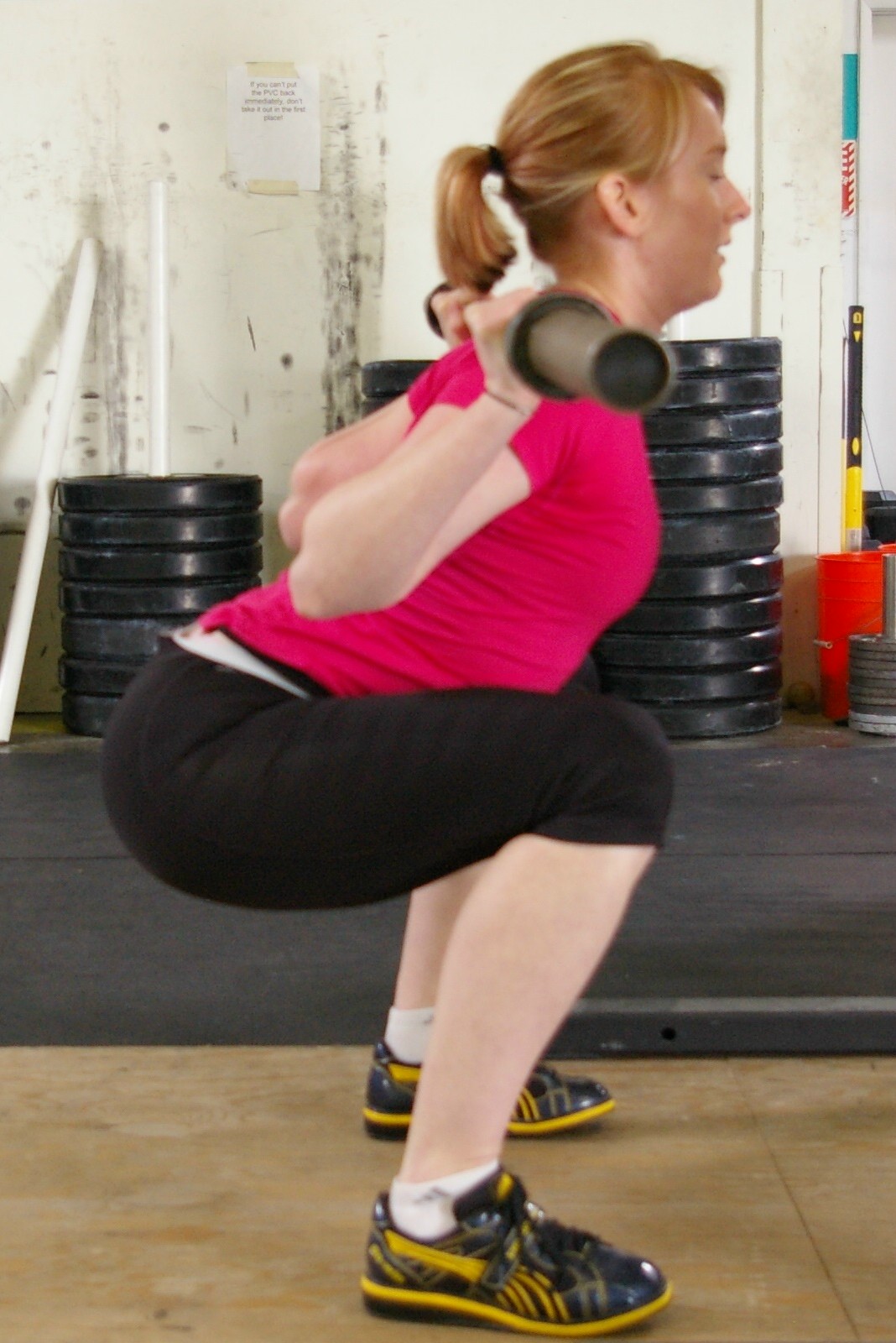 Squat down