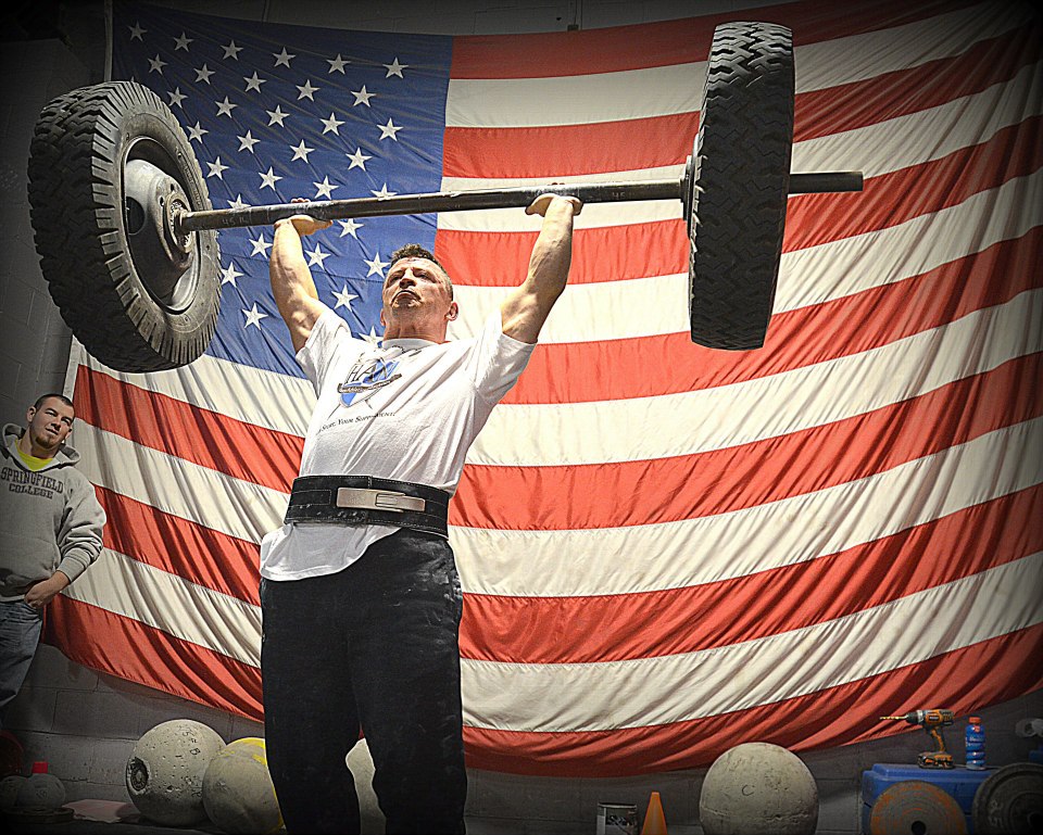 In addition to his duties as an exercise science professor, Pat is one of the top 175 pound strongman competitors in the country. 