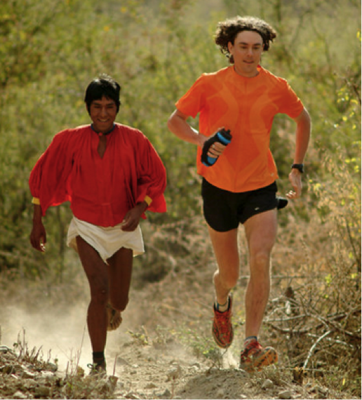 Image: Arnulfo Quimare (A Tarahumara ultra runner), left, and Scott Jurek (one of the top ultra runners in the world) right.