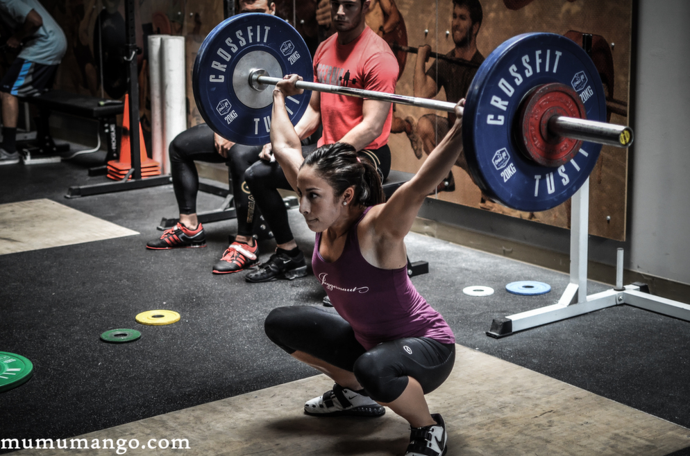 Reena recommends trying no-brush snatches to build speed under the bar.